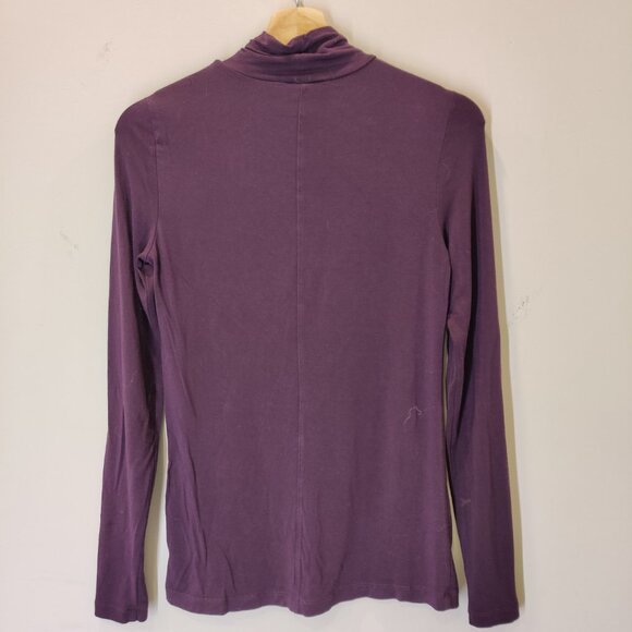 Aritzia Babaton Women's Violet Lightweight Slim Fit Long Sleeve Turtleneck | S - Picture 5 of 8
